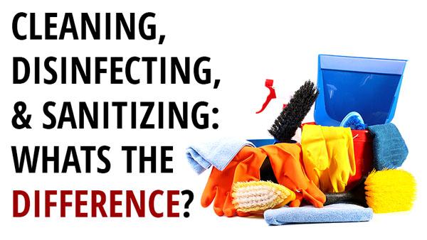 Difference between Cleaning, Sanitizing and Disinfecting - AeonCare