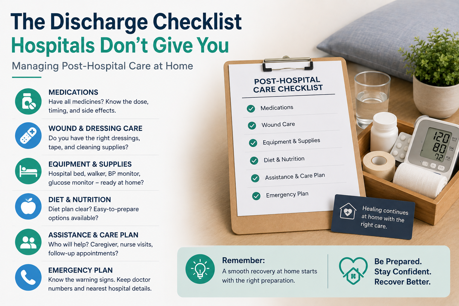 The Discharge Checklist Hospitals Don't Give You | Managing Post-Hospital Care at Home