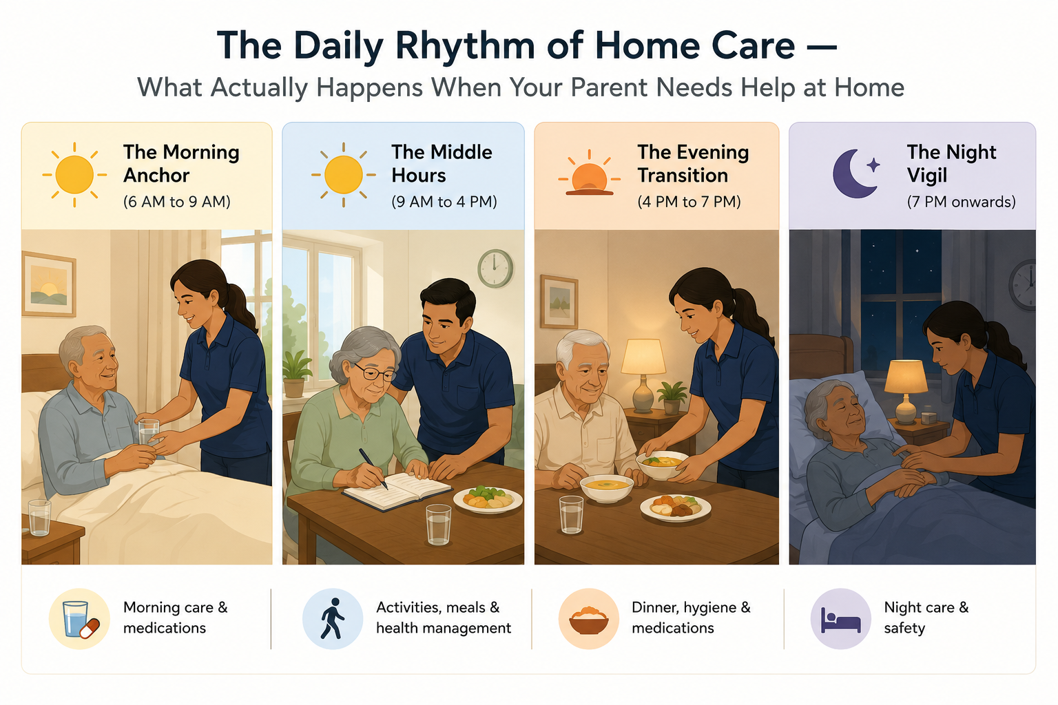 The Daily Rhythm of Home Care - What Actually Happens When Your Parent Needs Help at Home