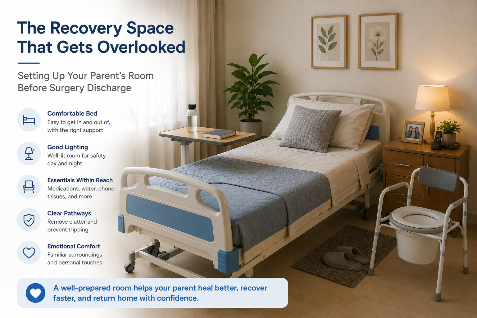 The Recovery Space That Gets Overlooked - Setting Up Your Parent's Room Before Surgery Discharge