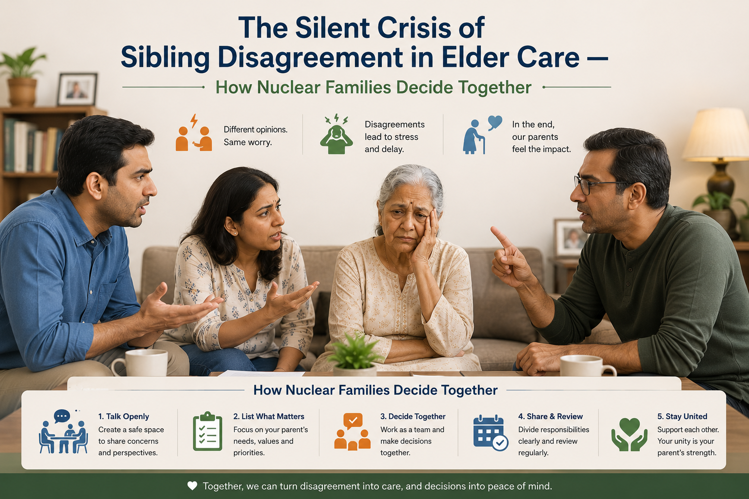 The Silent Crisis of Sibling Disagreement in Elder Care — How Nuclear Families Decide Together