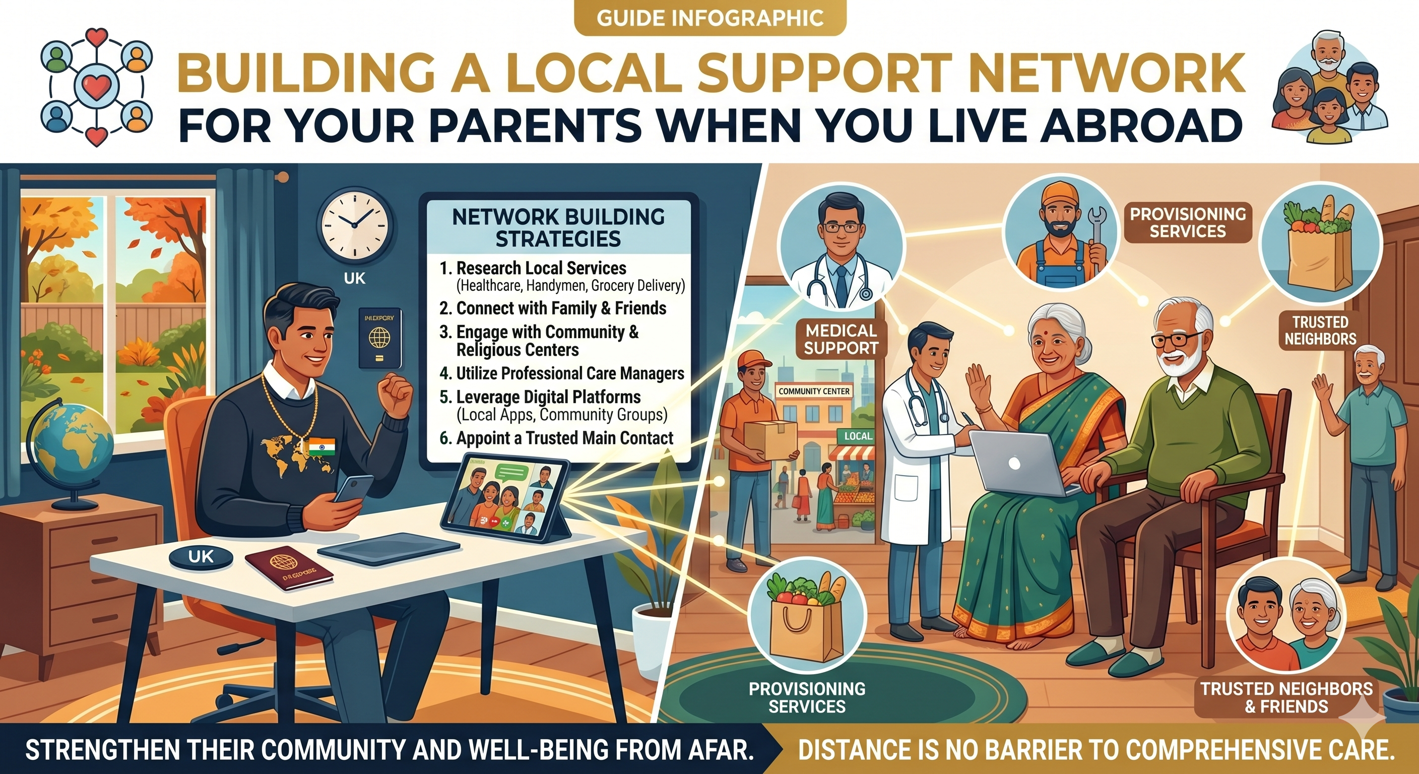 NRI Guide Series 5 - Building a Local Support Network for Your Parents When You Live Abroad