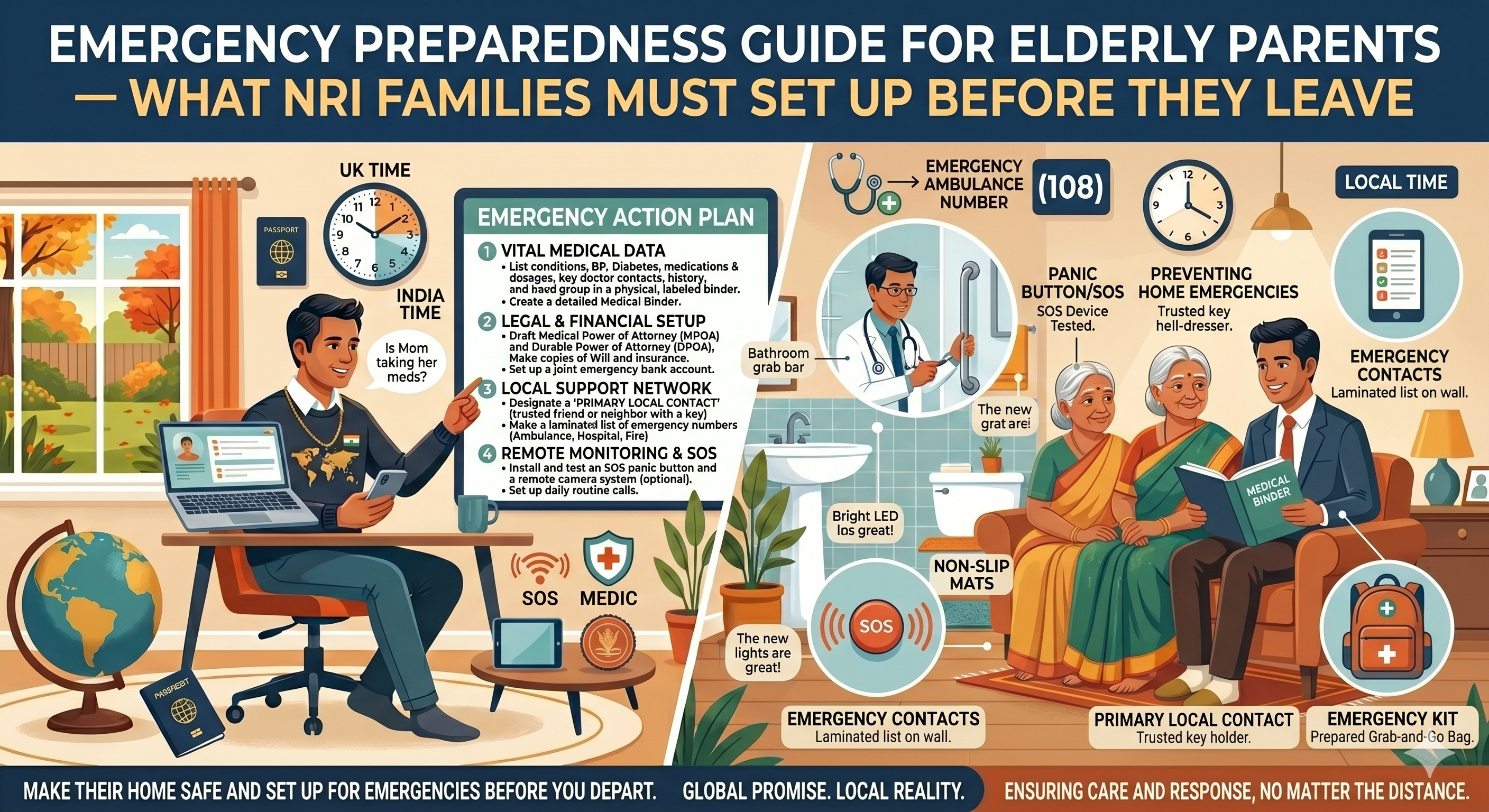 NRI Guide Series 2 - Emergency Preparedness for Elderly Parents — What NRI Families Must Set Up Before They Leave