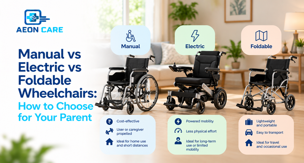 Manual vs Electric vs Foldable Wheelchairs: How to Choose for Your Parent