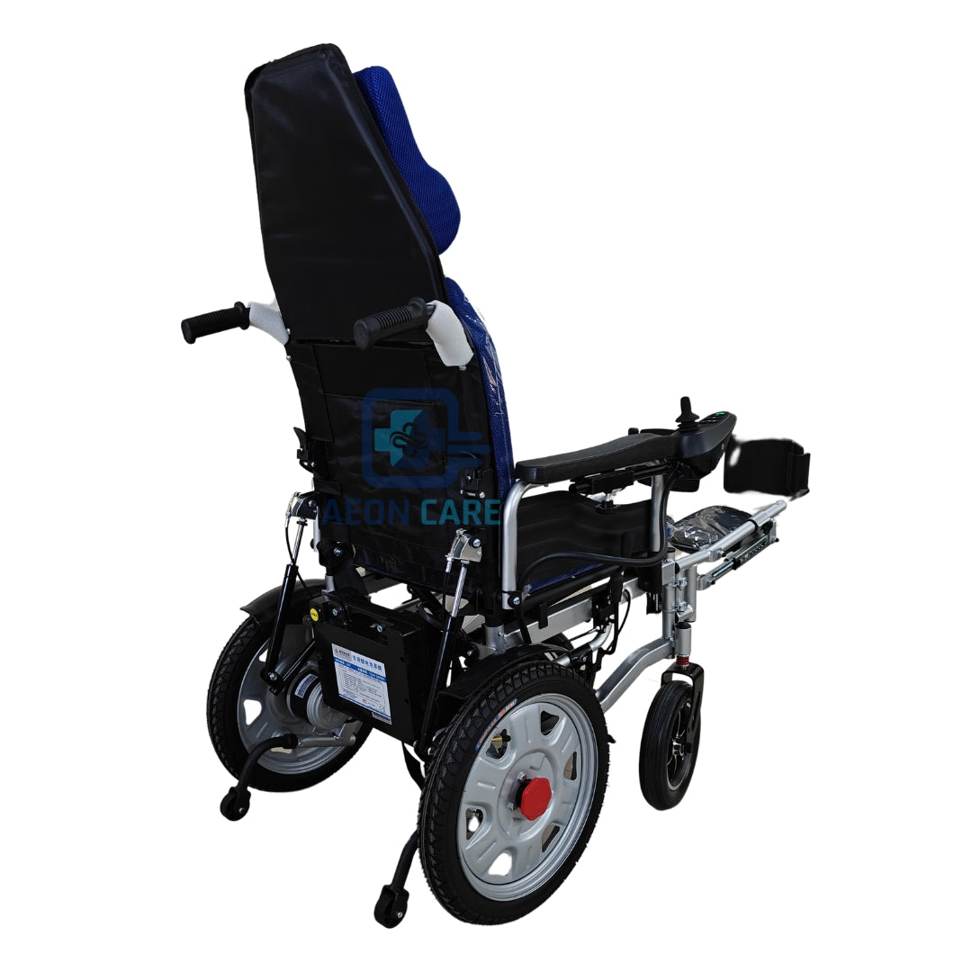 Electric Recliner Wheelchair - Foldable Reclinable Motorized Wheelchair