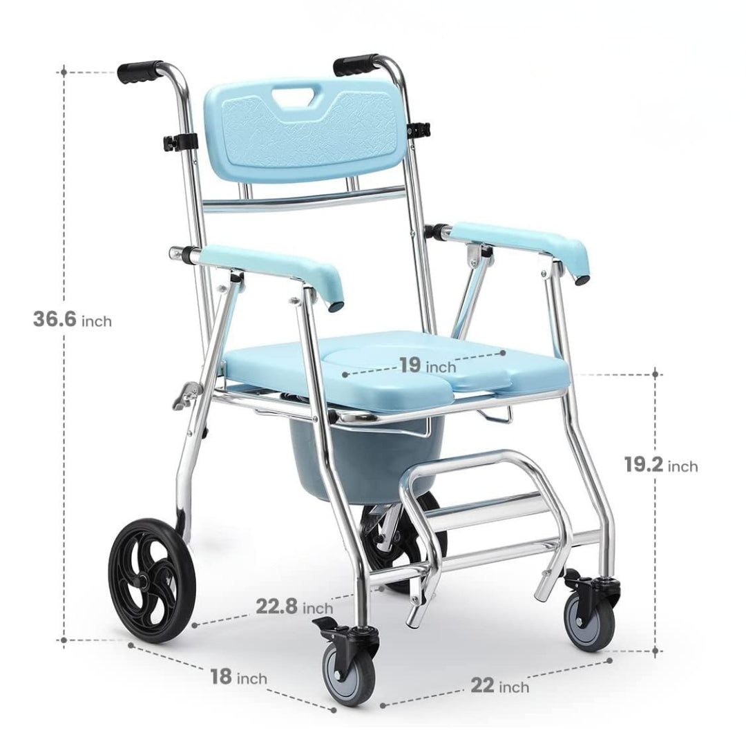 Foldable Commode Aluminium Wheelchair