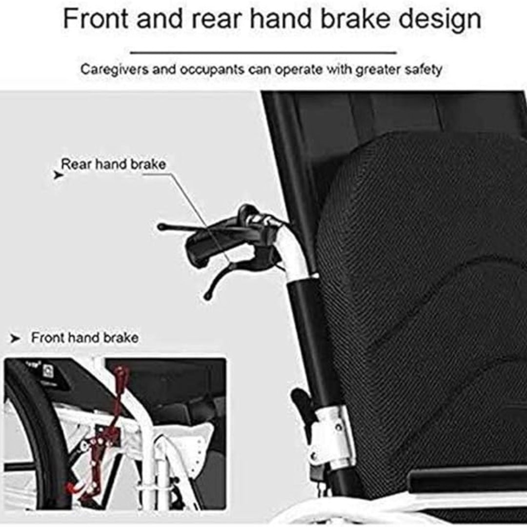 Recliner Wheelchair with U Cut Commode & Seat - Foldable