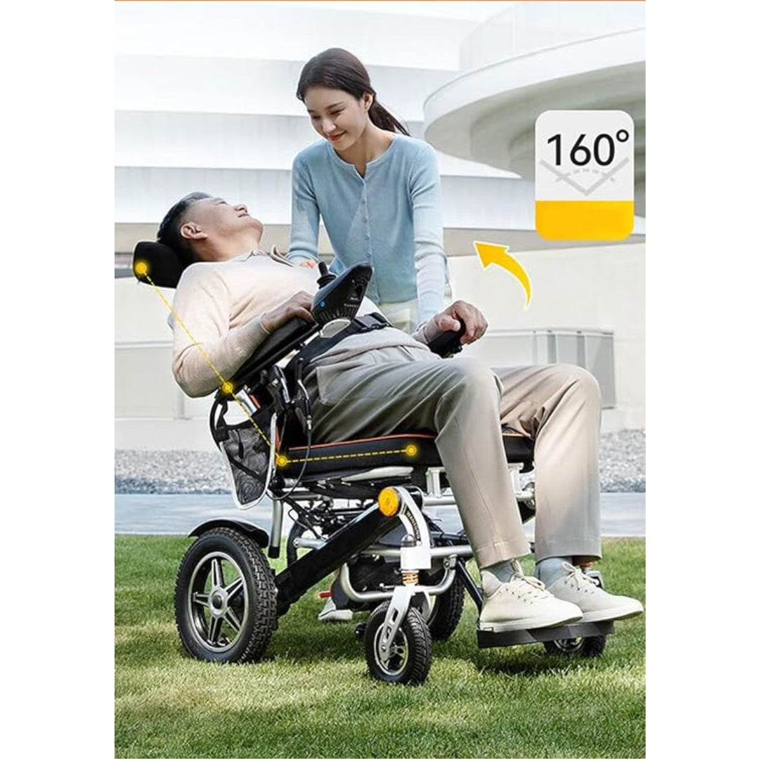 Reclining Electric Wheelchair - Easy Foldable Electric Wheelchair