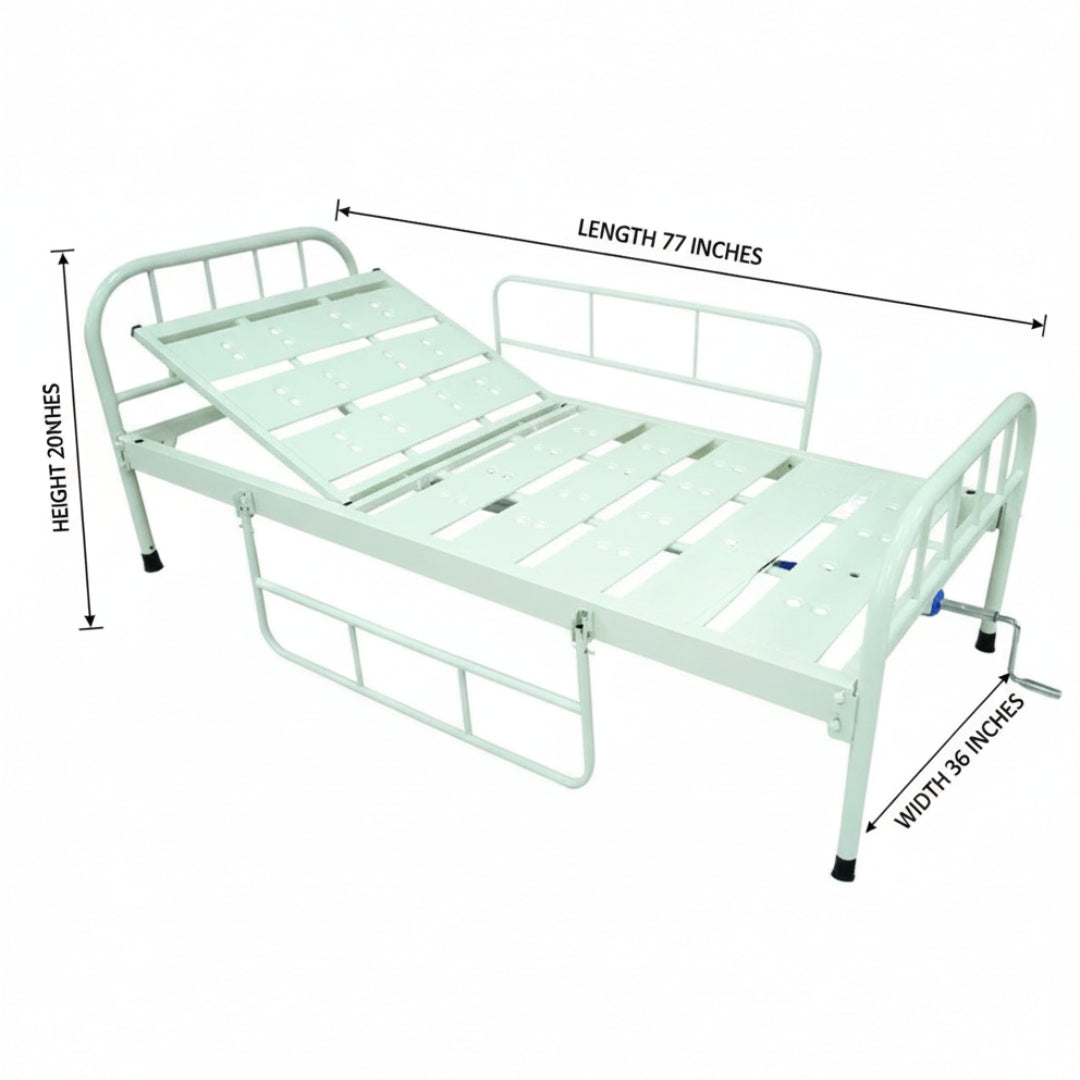 Hospital Bed For Home - Semi Fowler Hospital Bed For Home With Side Railings