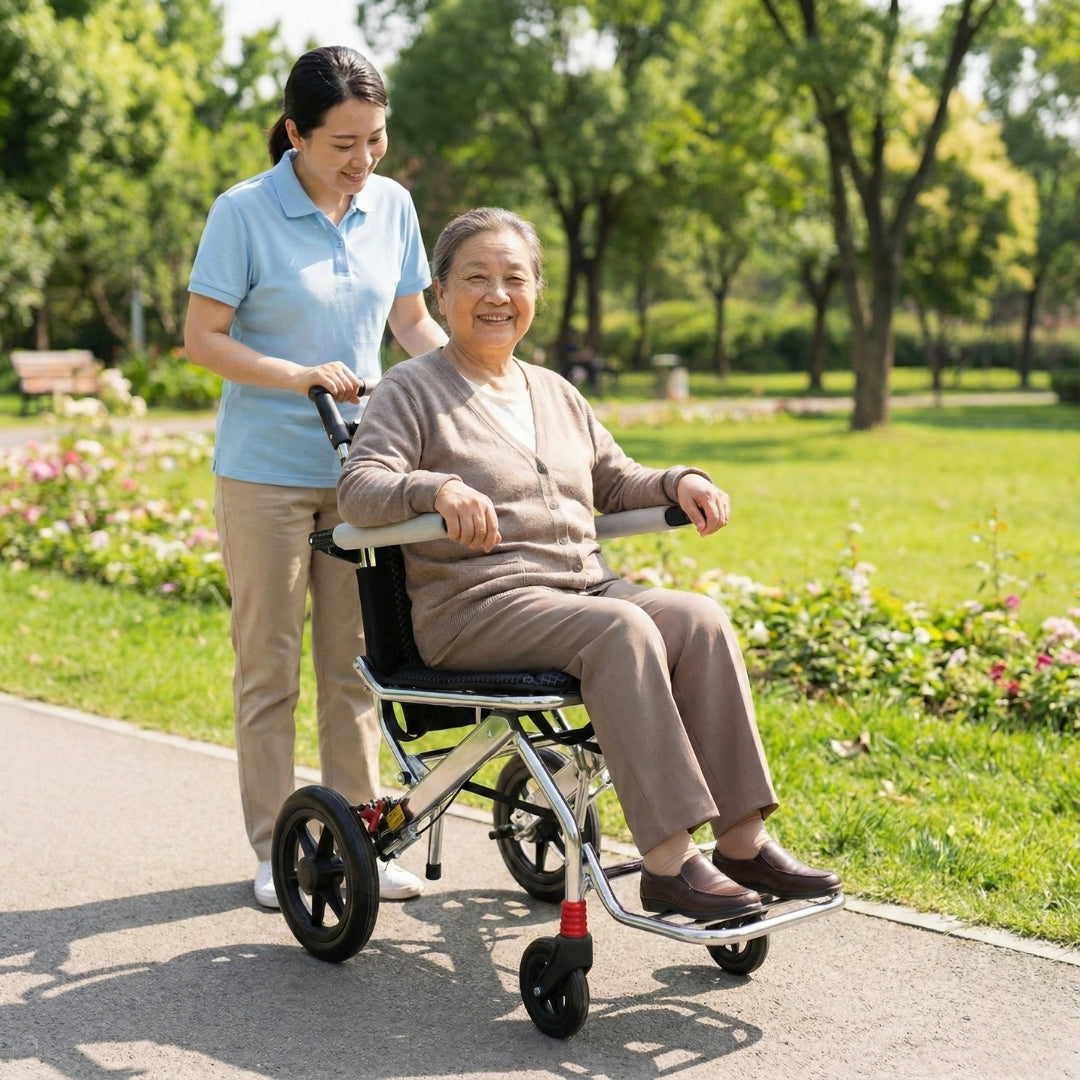 Foldable Lightweight Transit Wheelchair