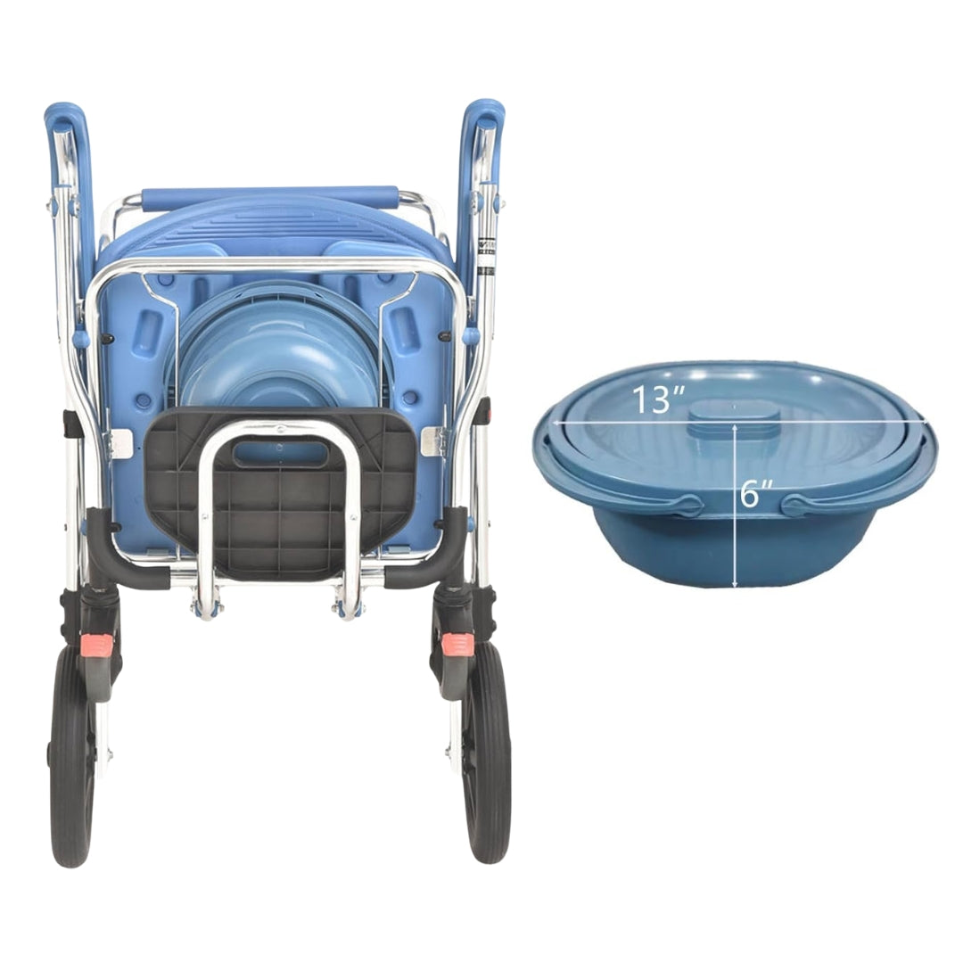 3 in 1 Multipurpose - Foldable Shower Cum Commode Wheelchair