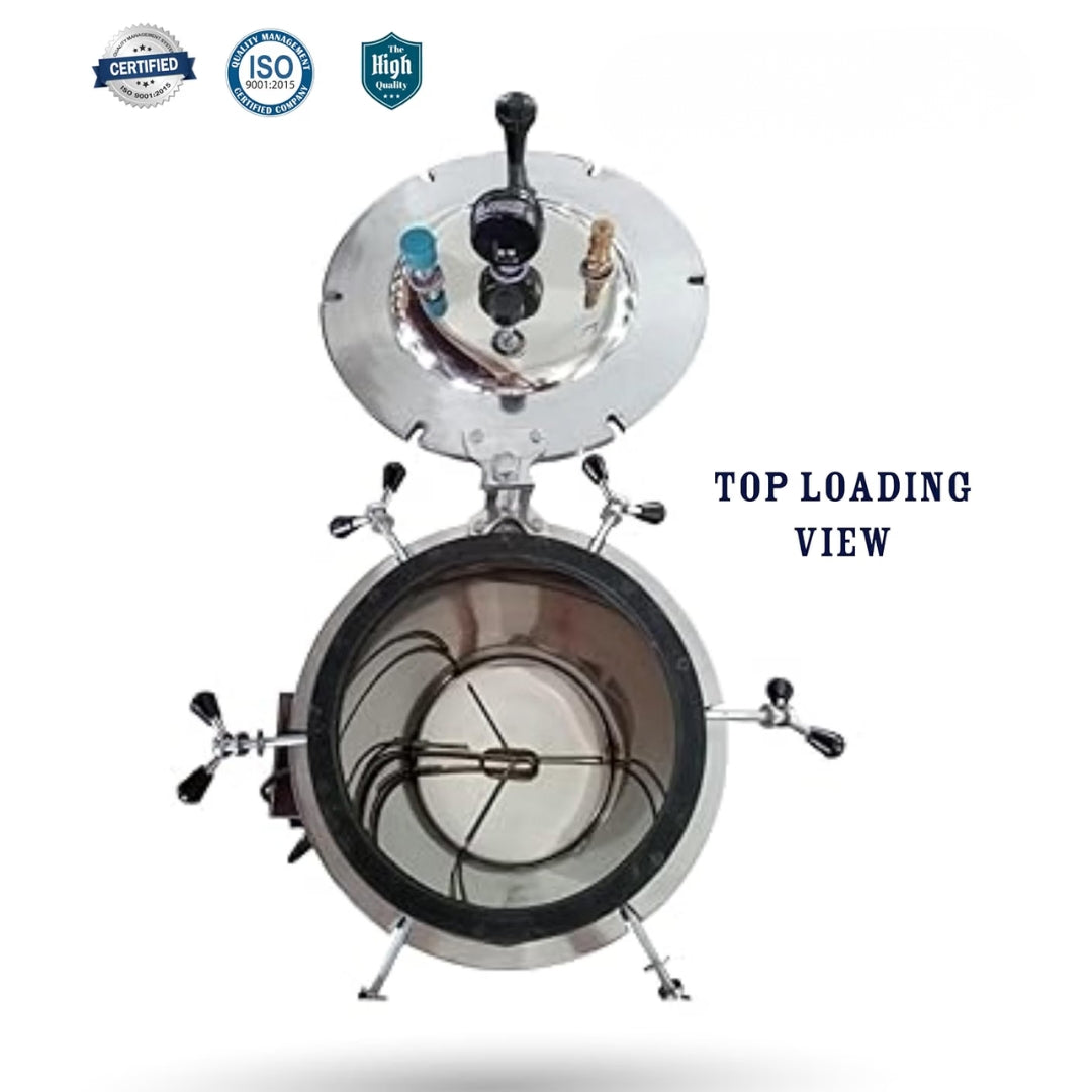 Autoclave Sterilizer Six Wing Nut, Electric, Steel Chamber With ISI Heater Element
