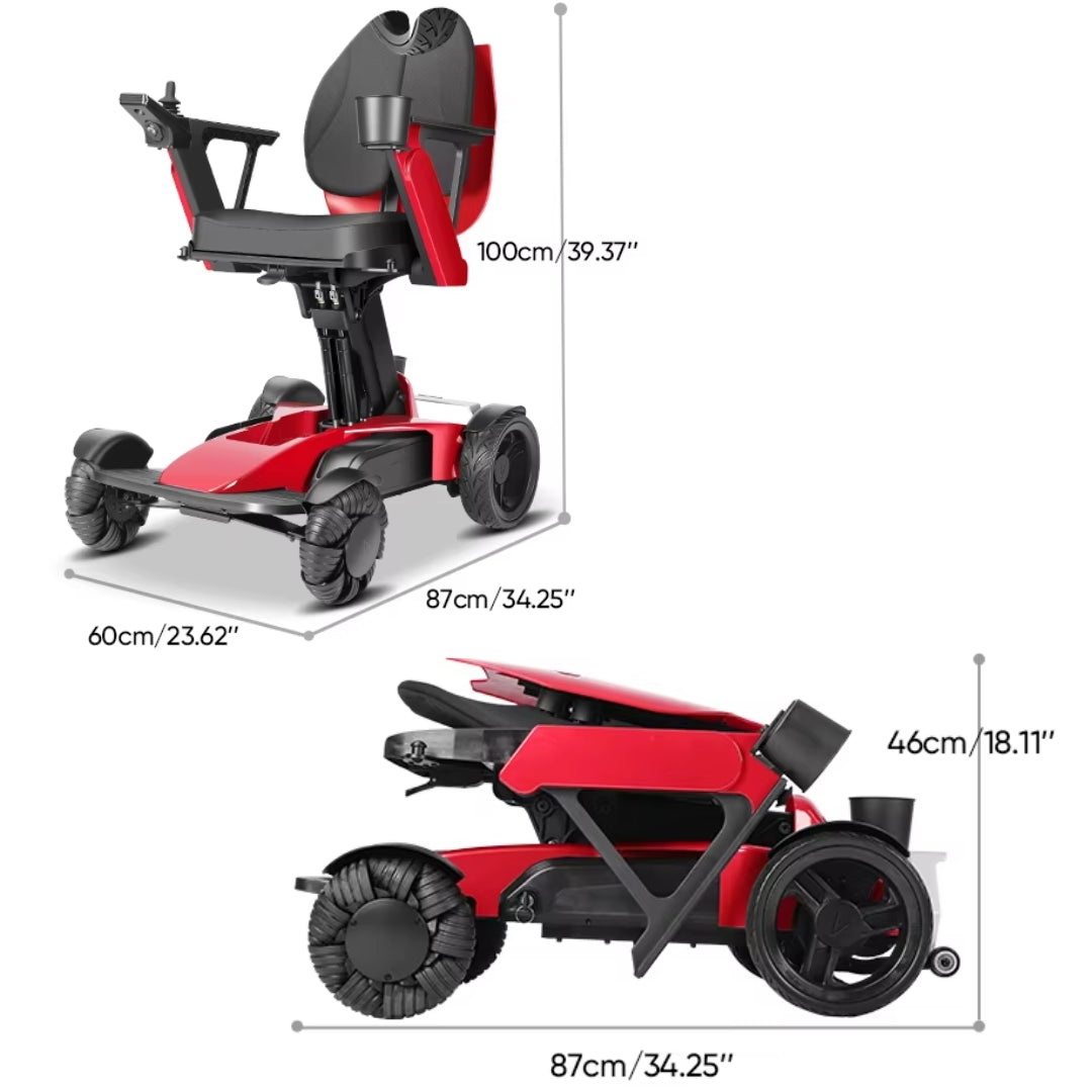 Height Adjustable - All Terrain Premium Electric Wheelchair Foldable