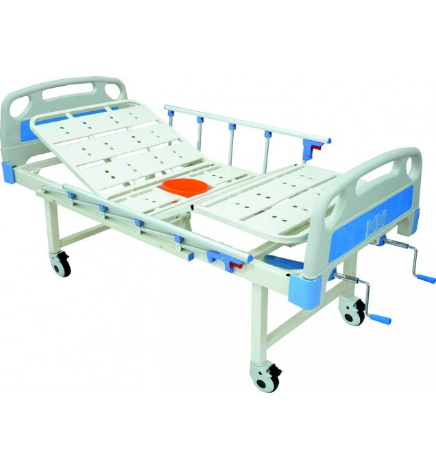 Hospital Bed For Home - Double Fowler Cot With Commode/Toilet Pot AC477
