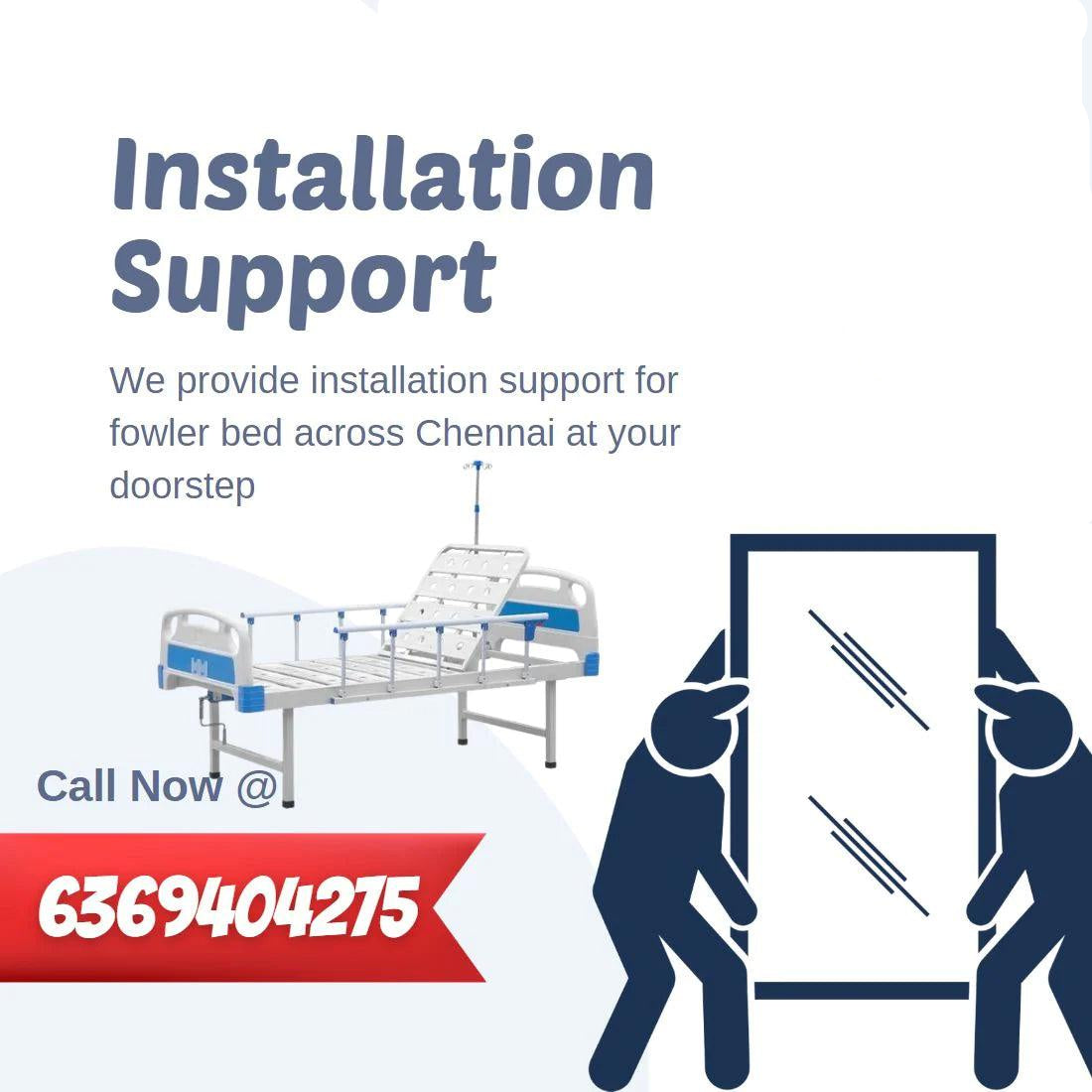 Hospital Bed For Home - Semi Fowler Hospital Bed For Home With Side Railings - AeonCare