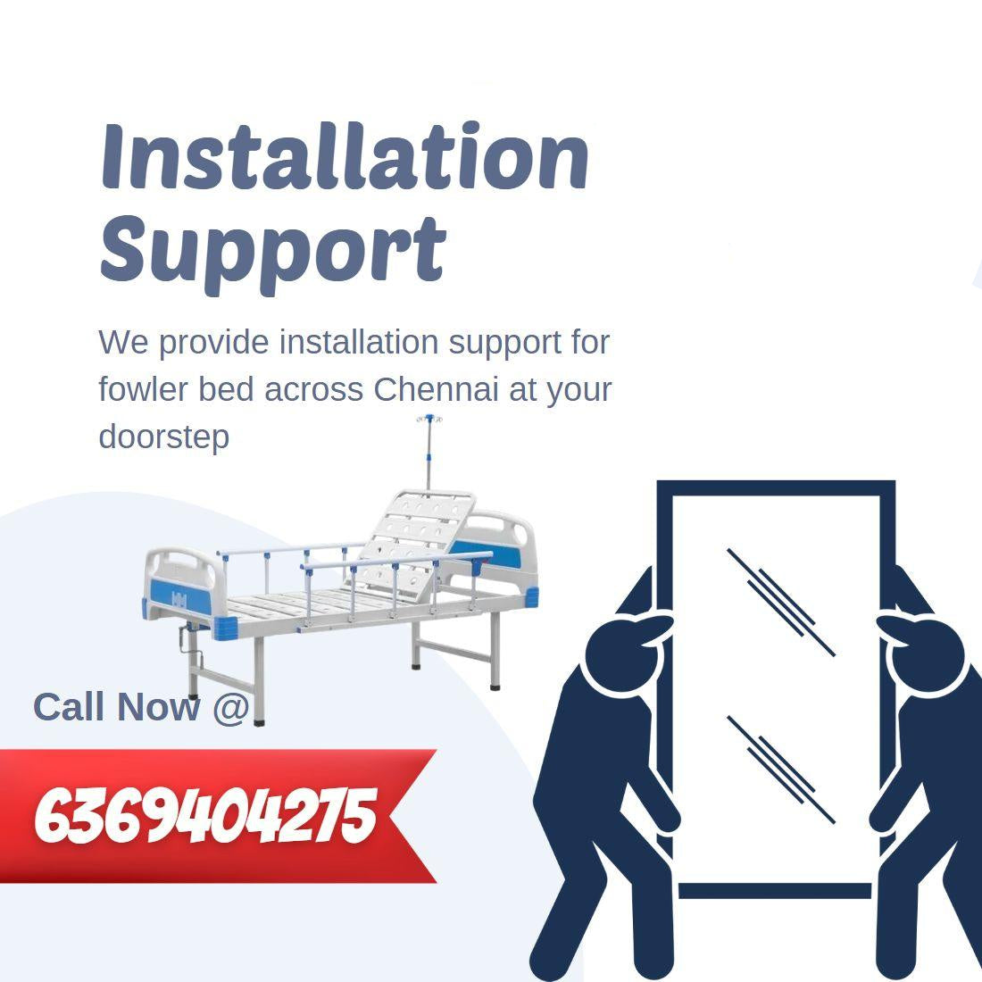 Semi Fowler Cot With Commode/Toilet Pot | Hospital Bed for Home - AeonCare