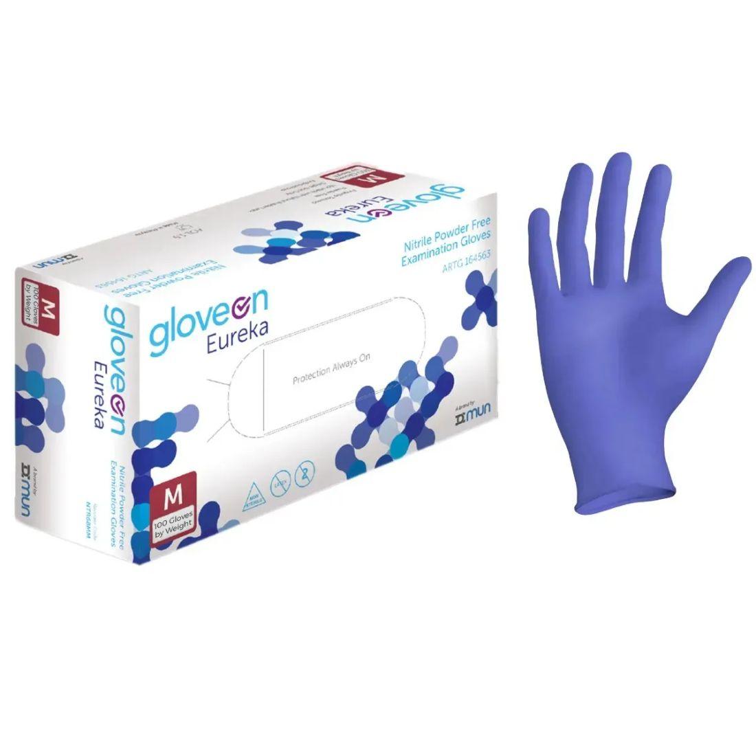 Nitrile Powdered Free Examination Gloves Pack of 100 Nos