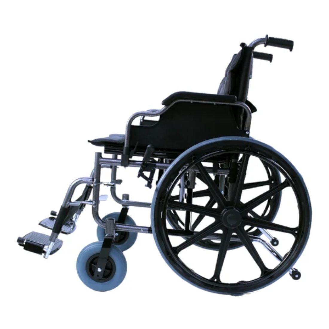 Heavy Duty Wheelchair - Foldable wheelchair with Extra Wide Seat & Weight Capacity upto 125kgs - AeonCare