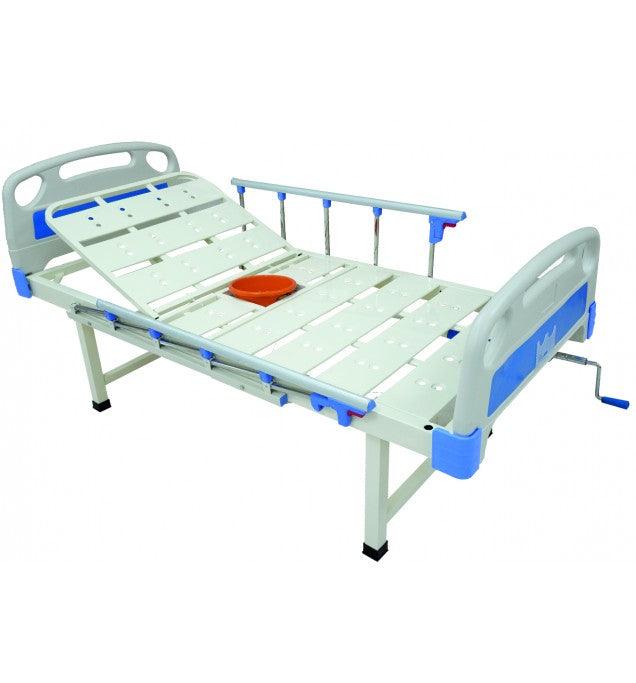 Semi Fowler Cot With Commode/Toilet Pot | Hospital Bed for Home - AeonCare