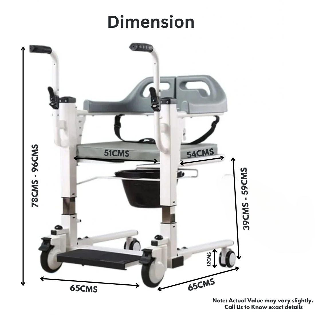 Electric Patient Lift Transfer Wheelchair - Multipurpose Power Transfer Wheelchair - AeonCare