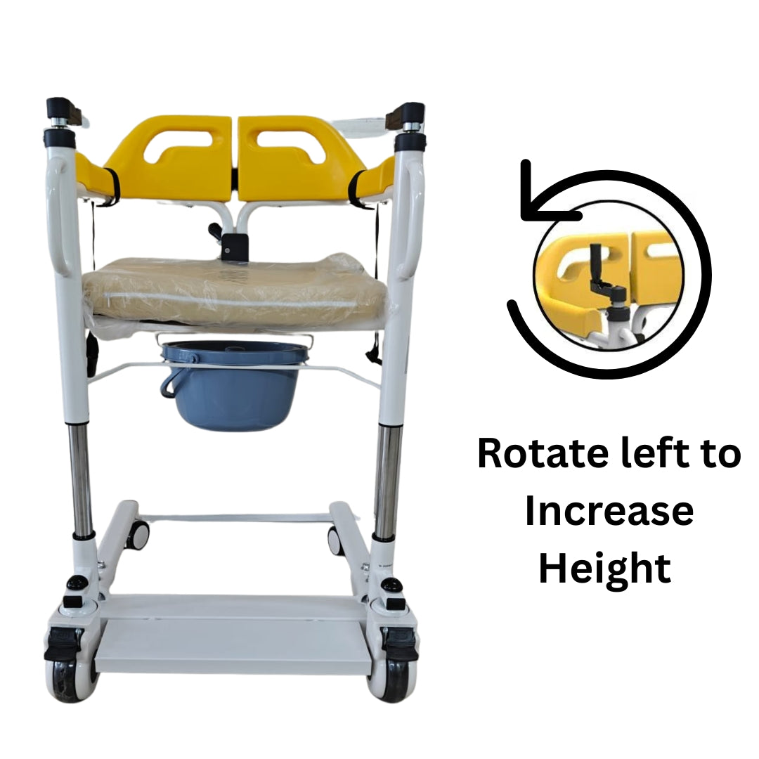 Patient Lift Transfer Wheelchair - Multipurpose Manual Transfer Wheelchair