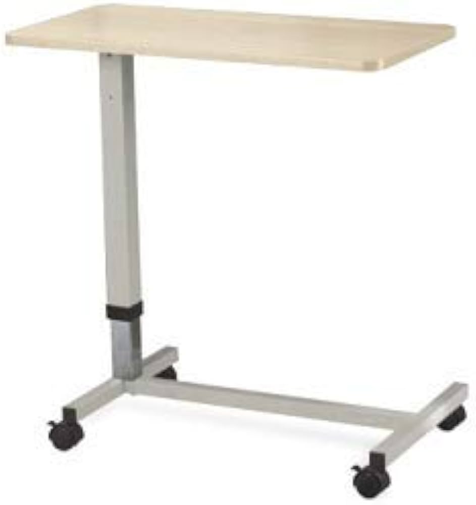 Over Bed Table - Height Adjustable with Wheels