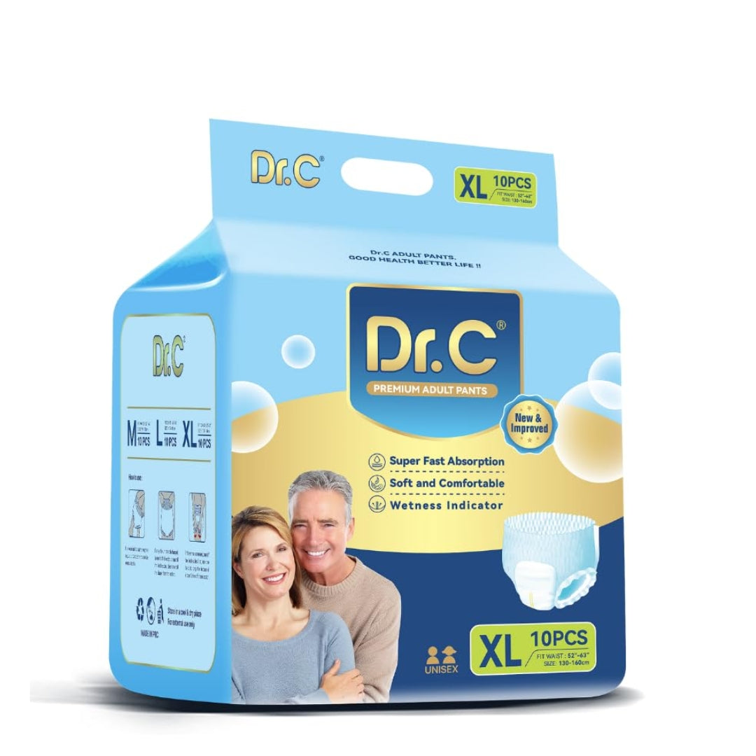 Dr.C Premium Pull-Up Diapers for Adults | 12 hrs Protection
