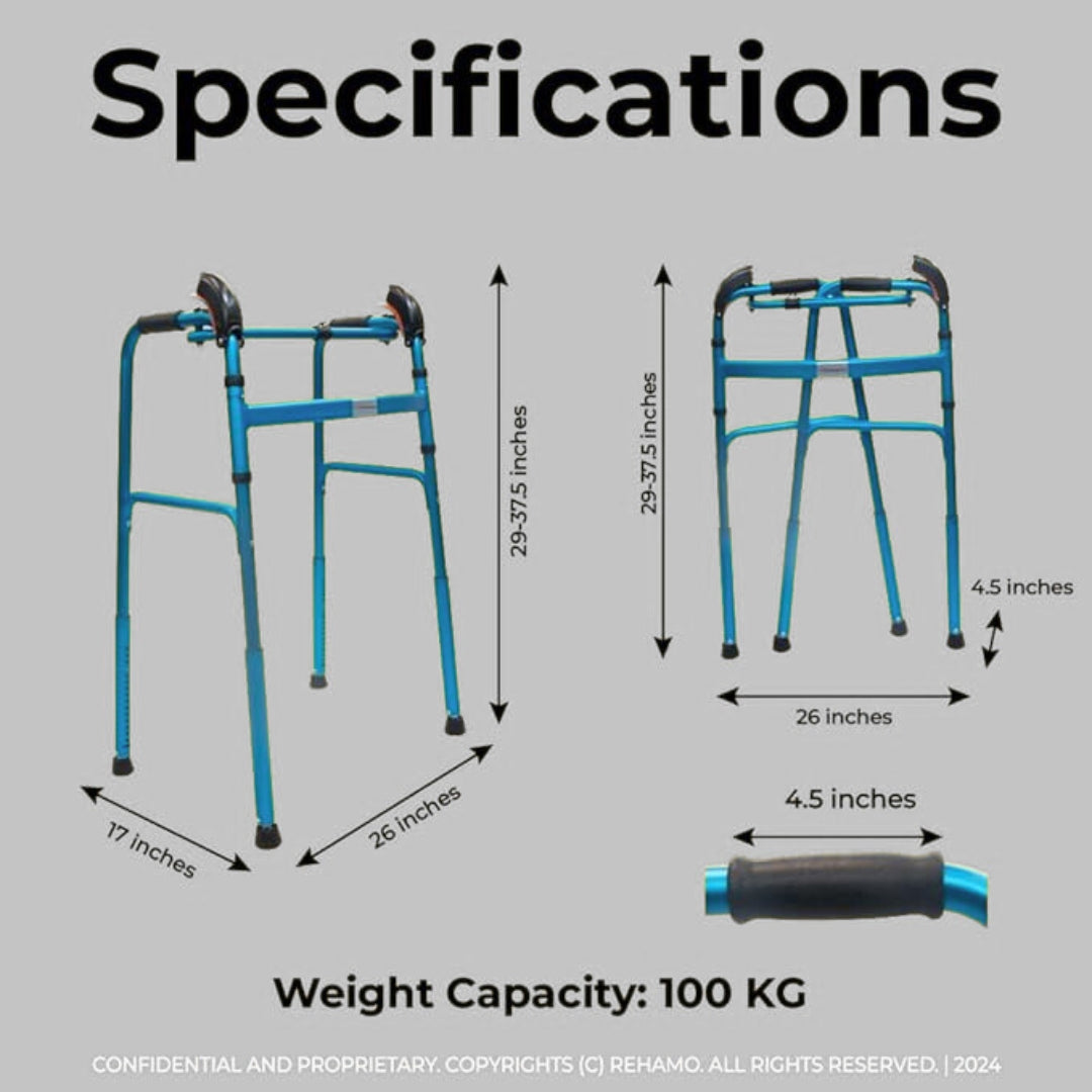 Step Walker - Staircase Walker | Foldable & Height Adjustable step walker