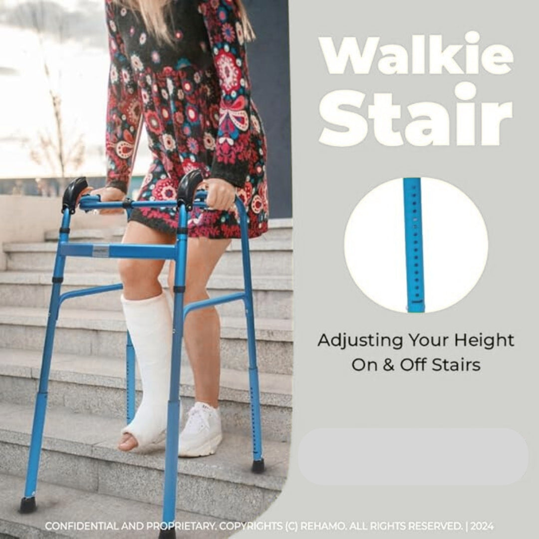 Step Walker - Staircase Walker | Foldable & Height Adjustable step walker