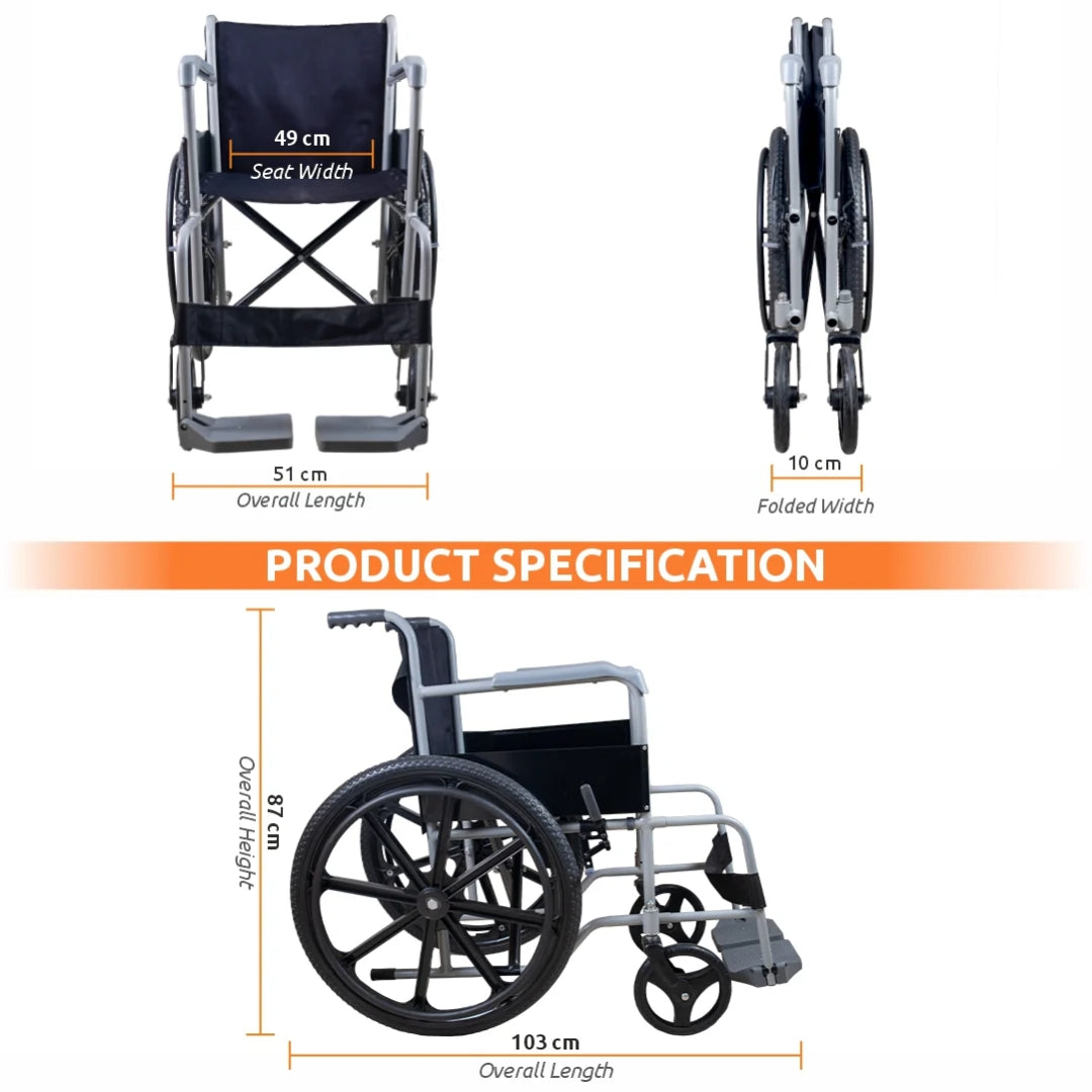 Foldable Wheelchair - Rodeo Veer Mag Wheel