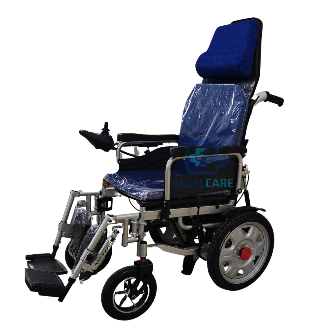 Electric Recliner Wheelchair - Foldable Reclinable Motorized Wheelchair