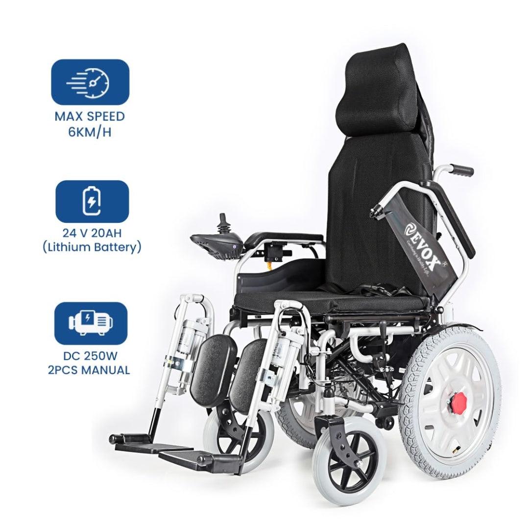 Electric Recliner Wheelchair with Remote - Foldable - AeonCare