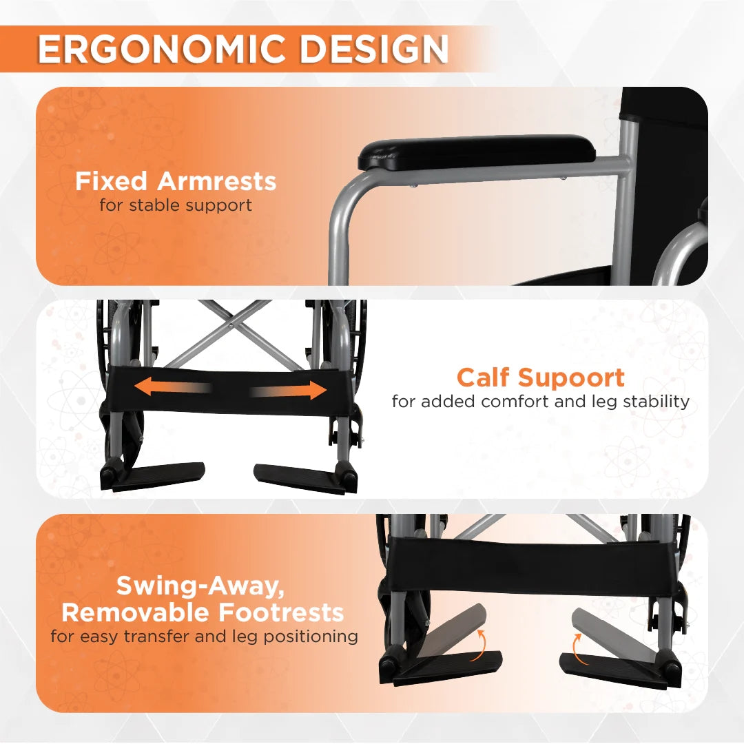 VISSCO - Rodeo Lite Foldable Wheelchair with Mag Wheels - 9983