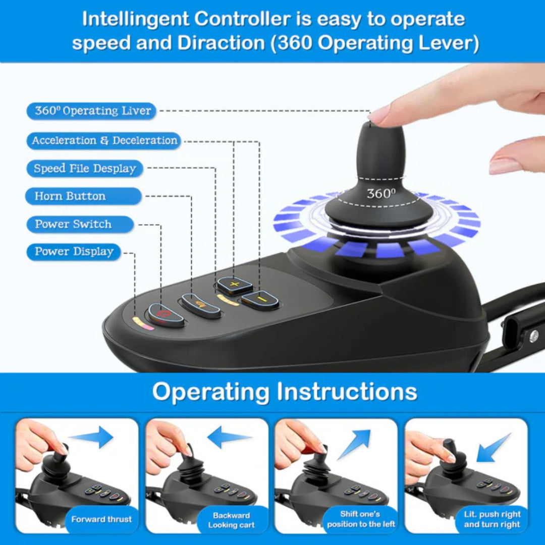 Electric Wheelchair - Foldable Motorized Wheelchair