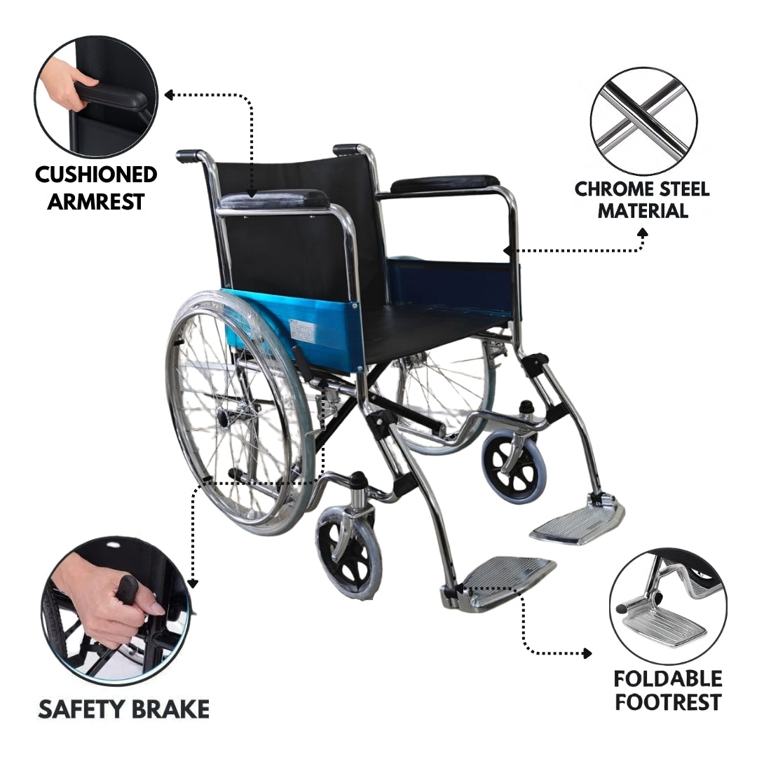 Foldable Wheelchair - Premium