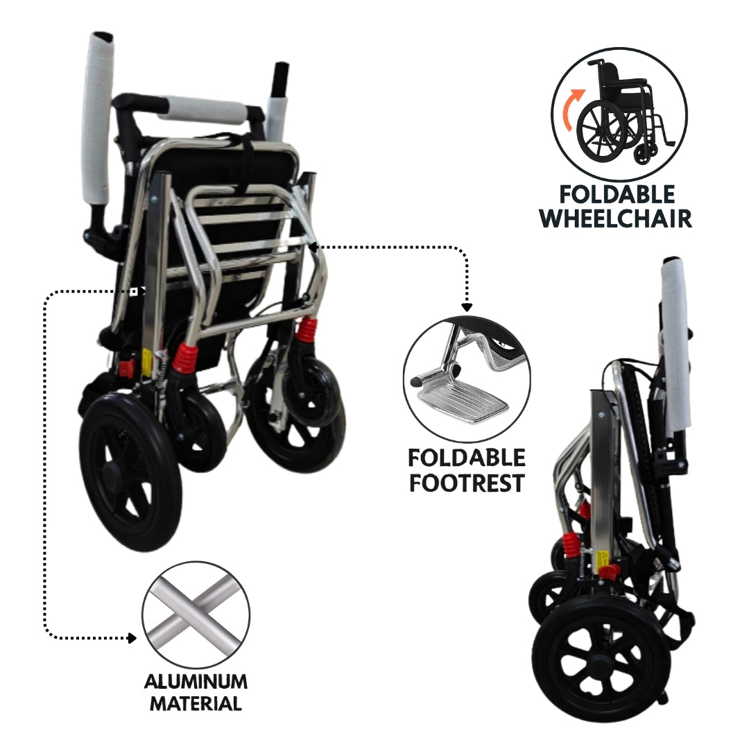 Foldable Lightweight Transit Wheelchair