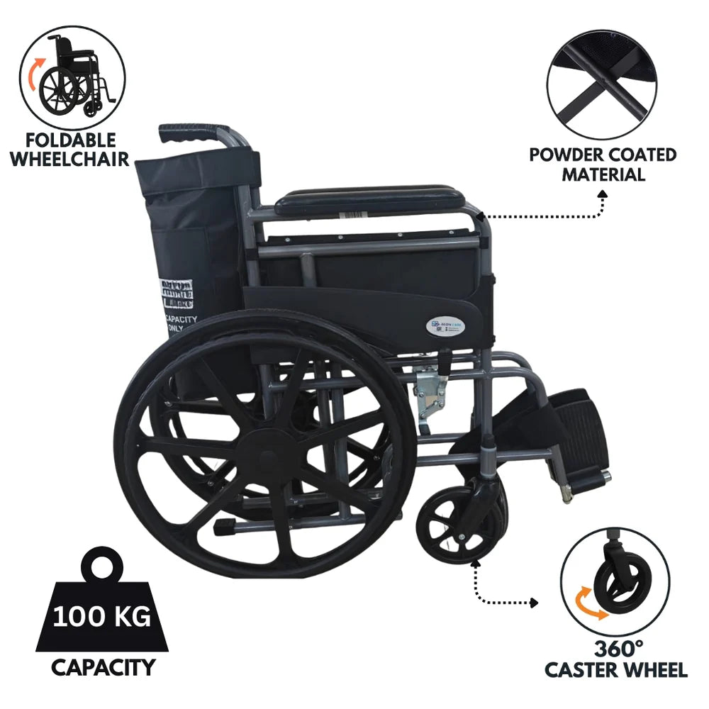 VISSCO - Rodeo Lite Foldable Wheelchair with Mag Wheels