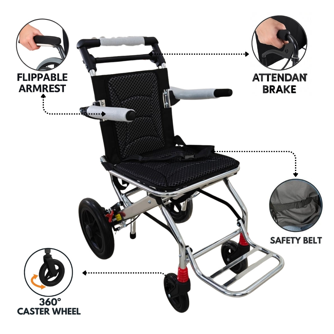 Foldable Lightweight Transit Wheelchair