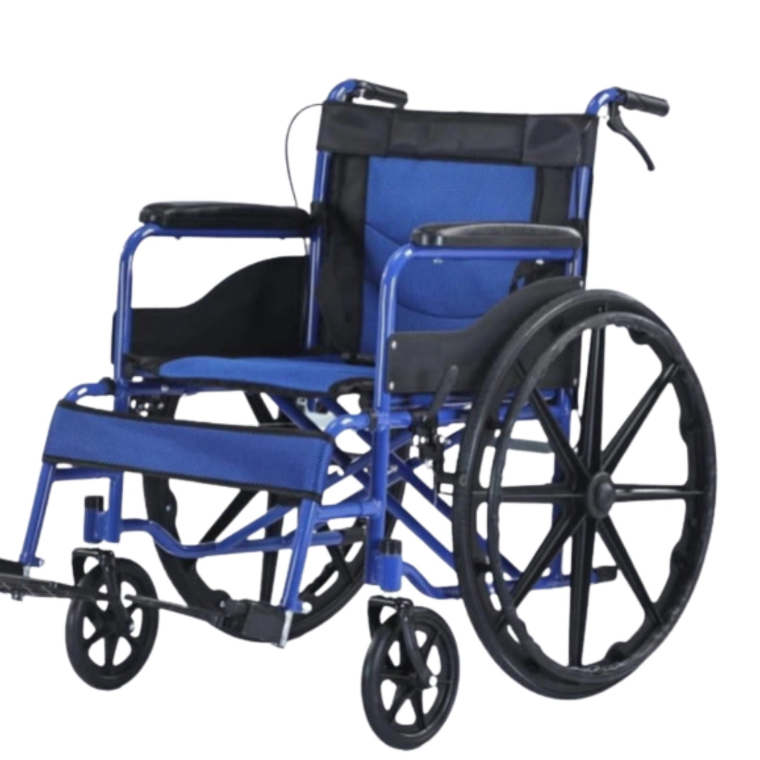 Foldable Lightweight Wheelchair with Attendant Brakes 102P
