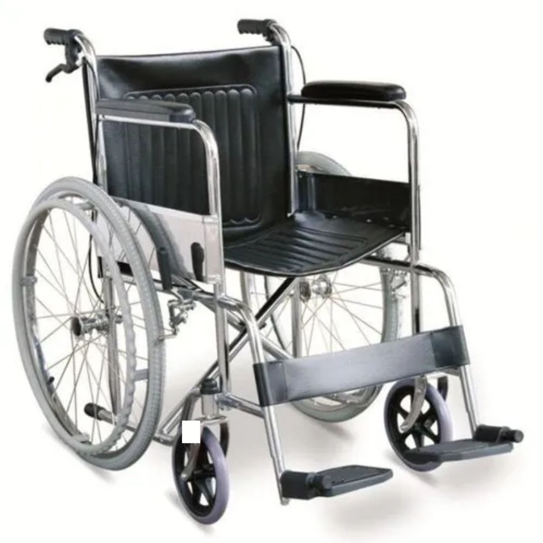 foldable wheel chair with attendant brakes 