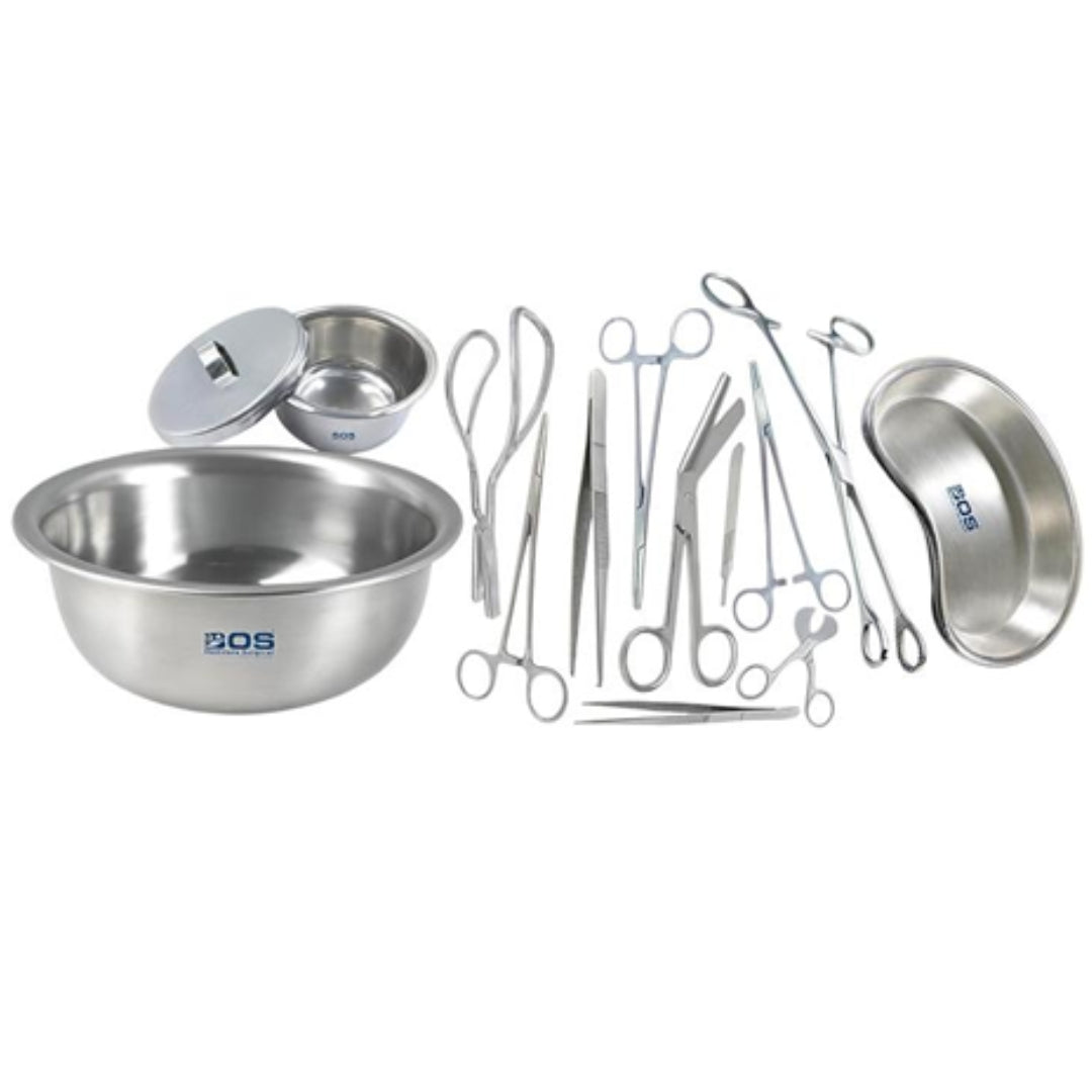 Delivery Instrument Set for Gynecology - 13 Pcs