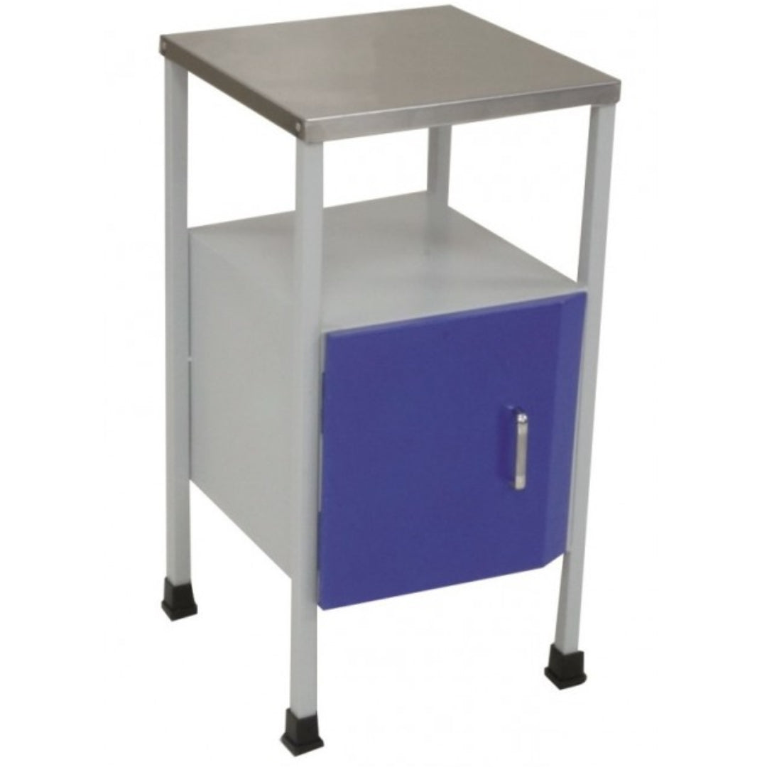 BEDSIDE LOCKER POWDER COATED WITH SS TOP