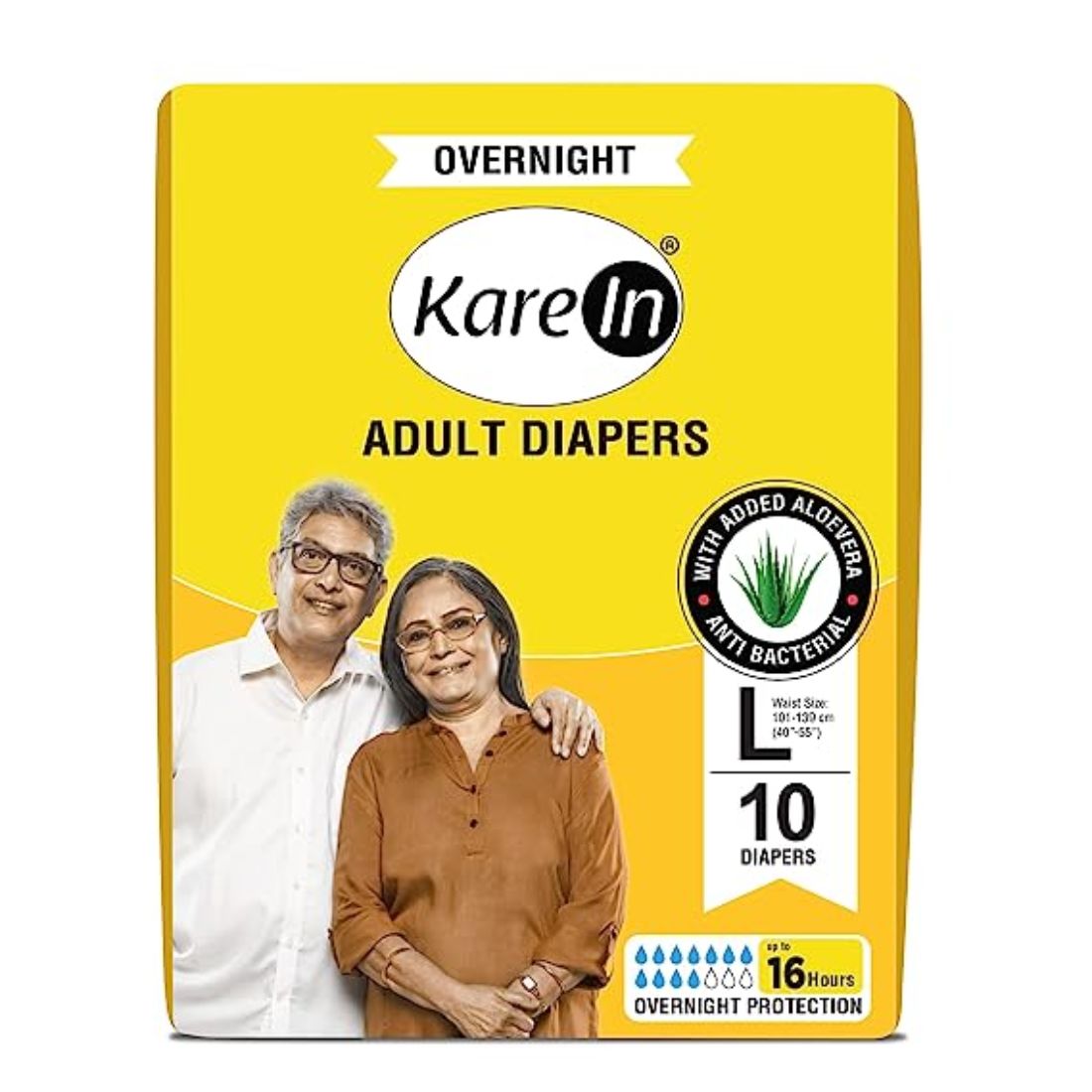 KareIn Overnight Adult Diapers, Medium (M Size) Tape Style