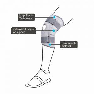 Vissco Stretchable Hinged Elastic with Open Patella - AeonCare