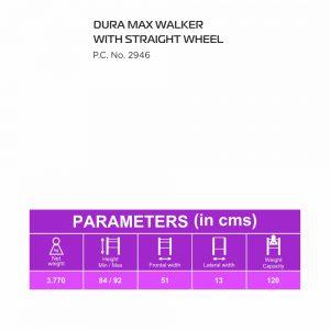 Dura Max Walker (Aluminium) With Straight Wheel - AeonCare