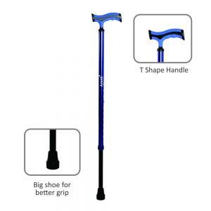 Vissco Avanti plus T shape aluminium single stick - AeonCare