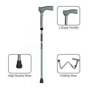 Vissco Avanti folding L-shape stick - AeonCare