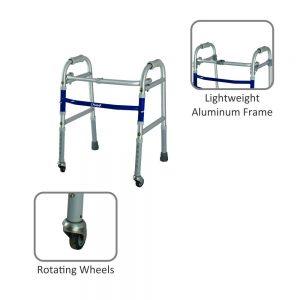 Vissco Champ folding walker with castors- child - AeonCare