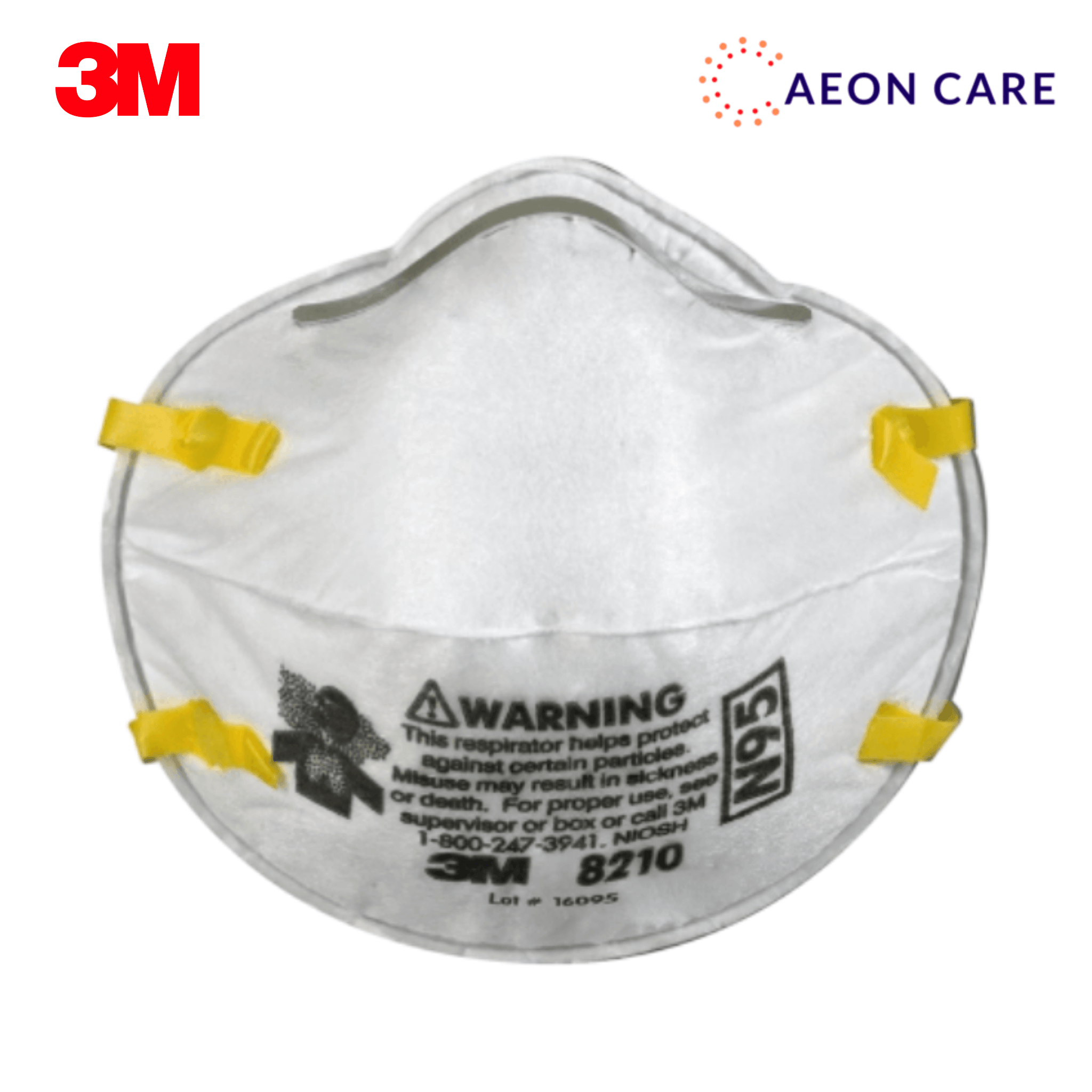 3M N95 Mask - 8210 N95 Mask - AeonCare