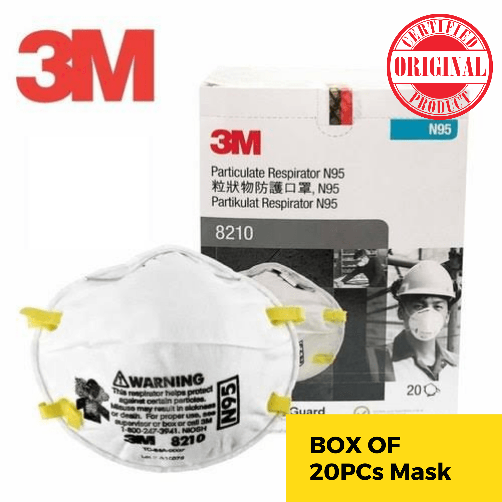 3M N95 Mask - 8210 N95 Mask - AeonCare